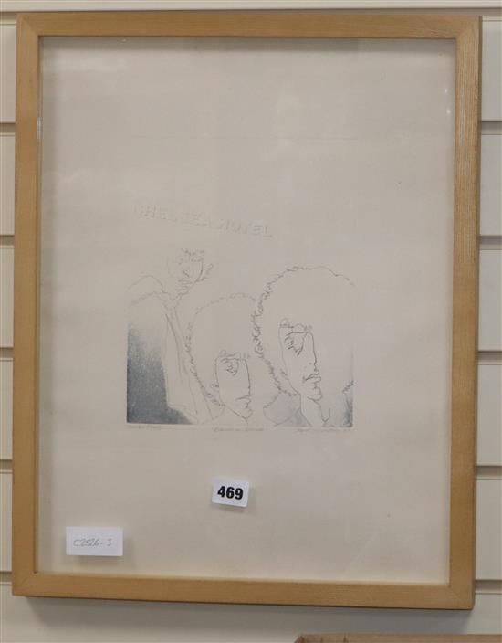 David Oxtoby (b.1938), printers proof, Blonde on blonde, signed in pencil and dated 77, 47 x 36cm